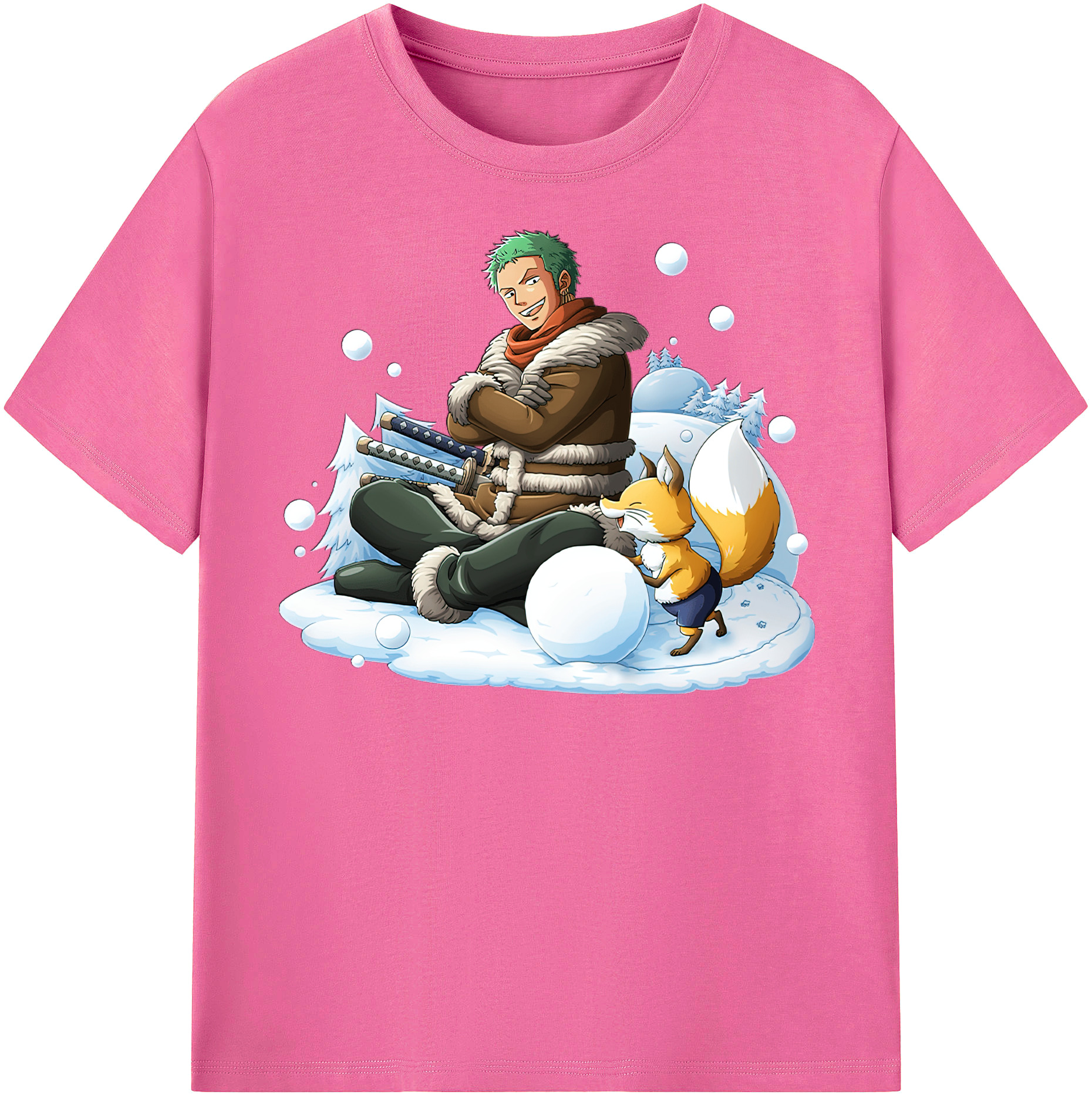 ワンピース ロロノア・ゾロ ONE PIECE Roronoa Zoro レディースカジュアルプリントTシャツ（綿100％）